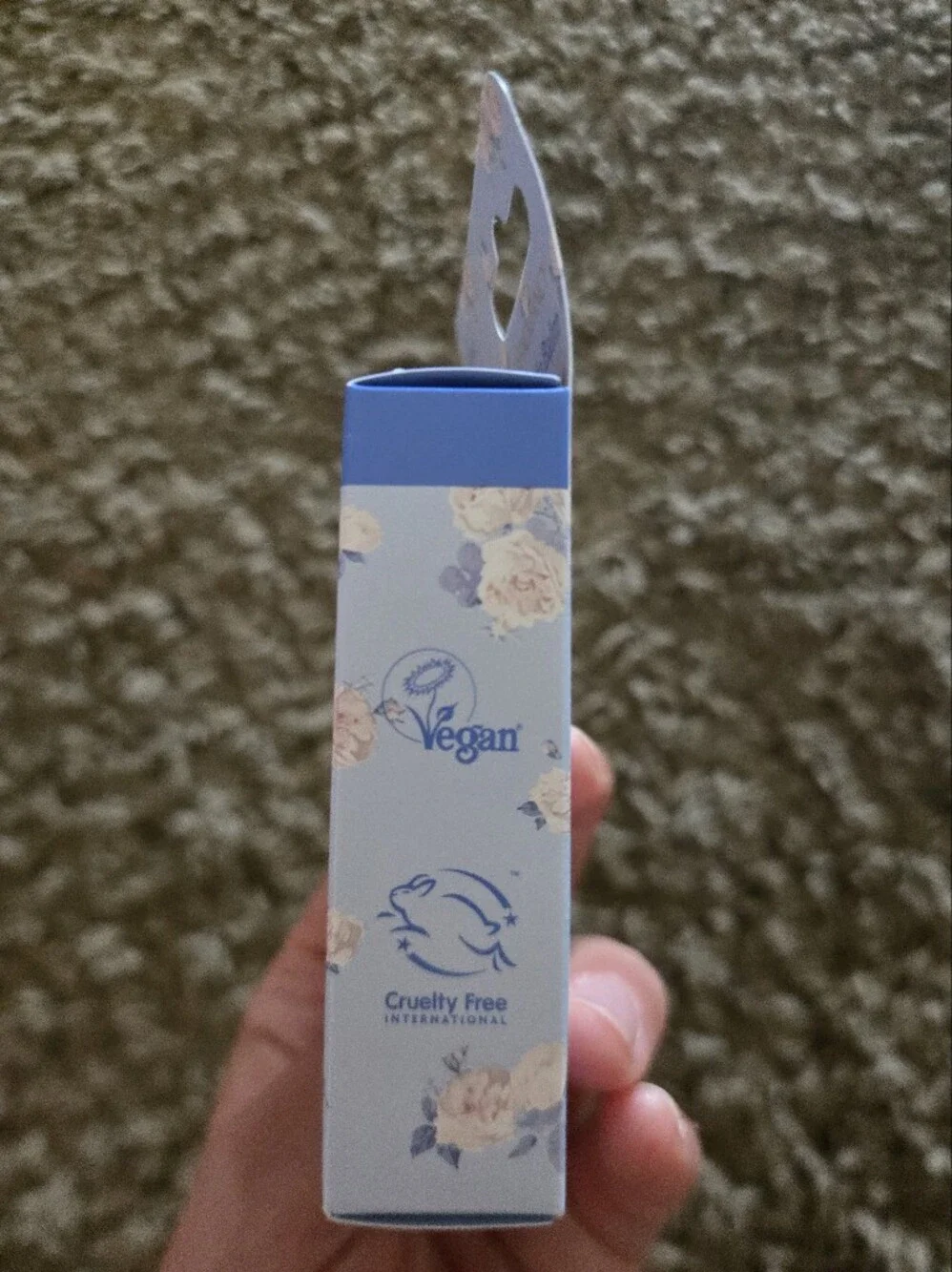 LoveShackFancy Refillable Lip Balm - Light Blue with Floral Accents